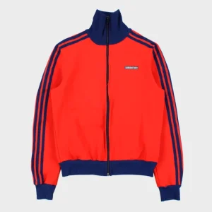 Vintage 1970s Adidas Originals 3-Stripe Made In Germany Funnel-Neck Firebird Track Jacket - S