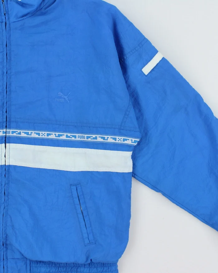 Vintage 1980s Puma Patterned Alberta Embroidered Shell Windbreaker Jacket - M - Billede 4