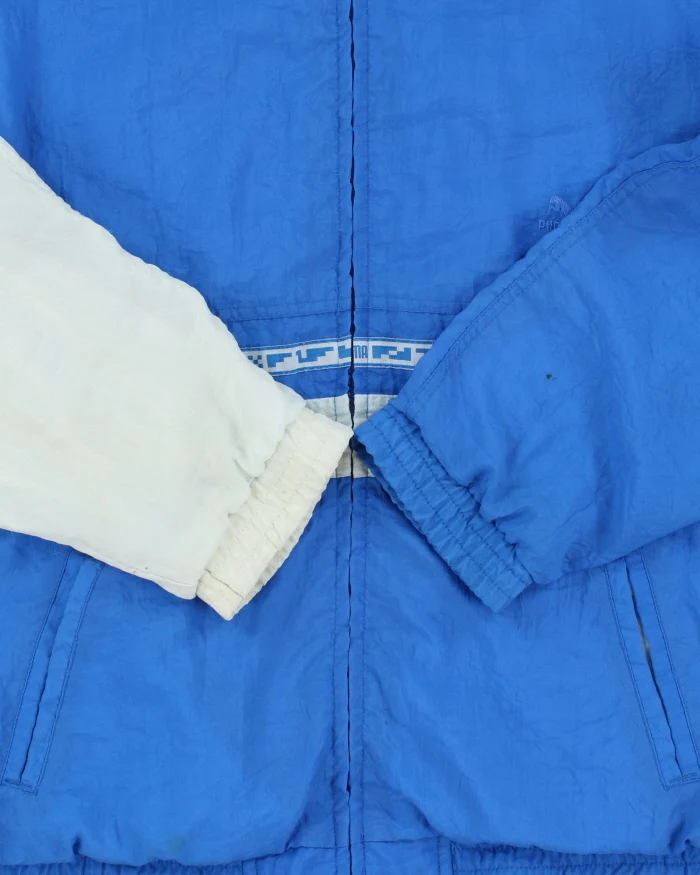 Vintage 1980s Puma Patterned Alberta Embroidered Shell Windbreaker Jacket - M - Billede 5