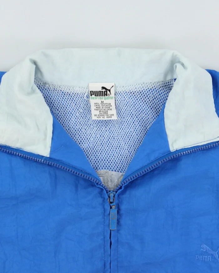 Vintage 1980s Puma Patterned Alberta Embroidered Shell Windbreaker Jacket - M - Billede 6