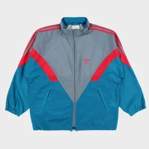 Vintage 1988 Adidas Originals Colourblock Lightweight Hooded Shell Windbreaker Jacket - L