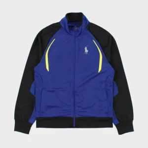 Vintage Y2K 00s Polo Ralph Lauren Women's Large Pony Funnel-Neck Tech Track Jacket - L